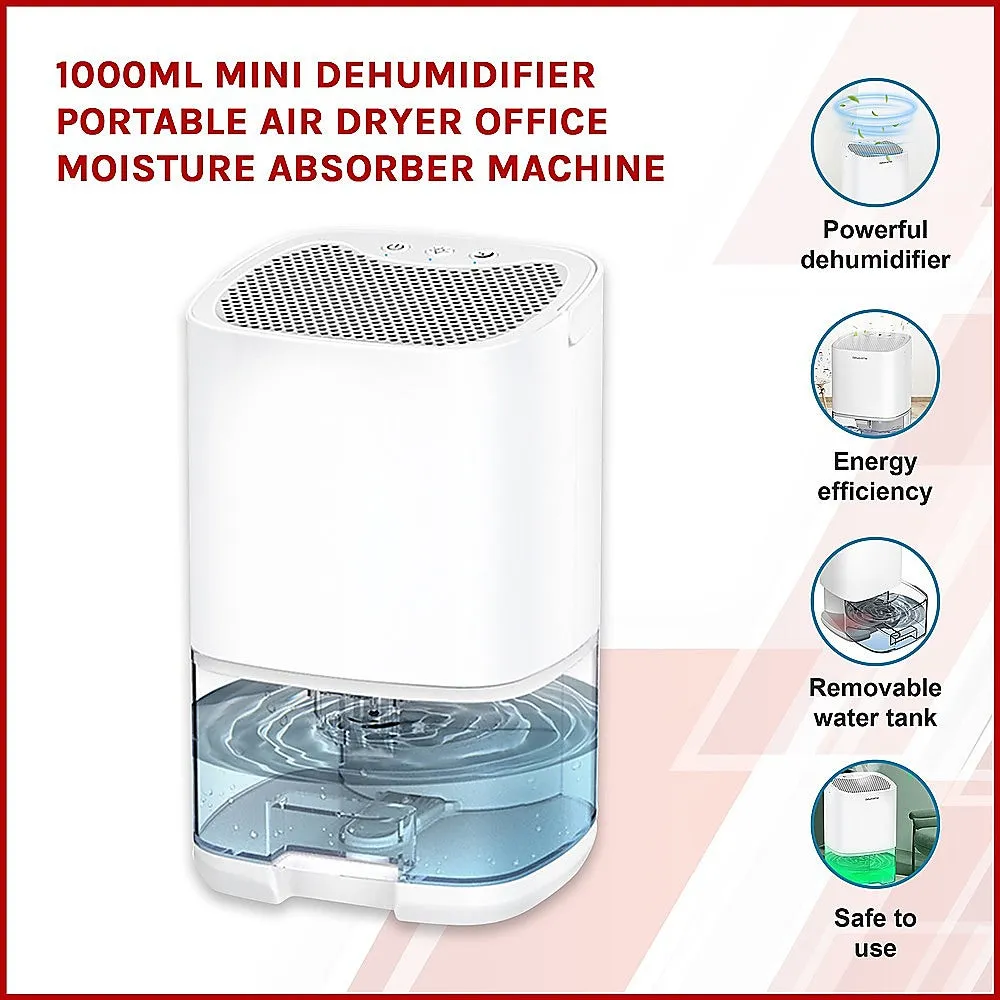 1000ML Portable Energy-Efficient Mini Dehumidifier - Randy & Travis