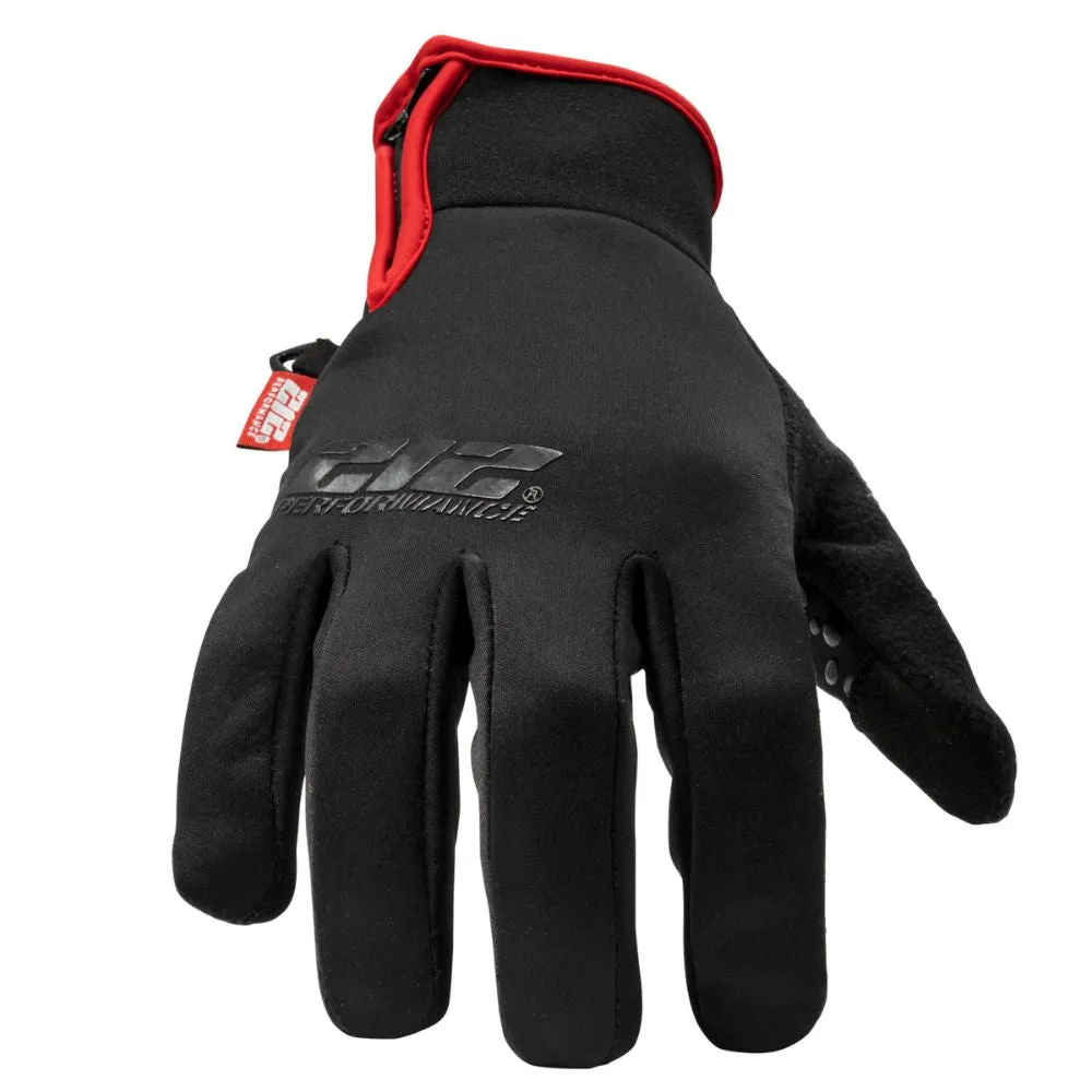 212 Performance TJG-0510 Silicone Palm Zipper Cuff Tundra Jogger Gloves, Large Black