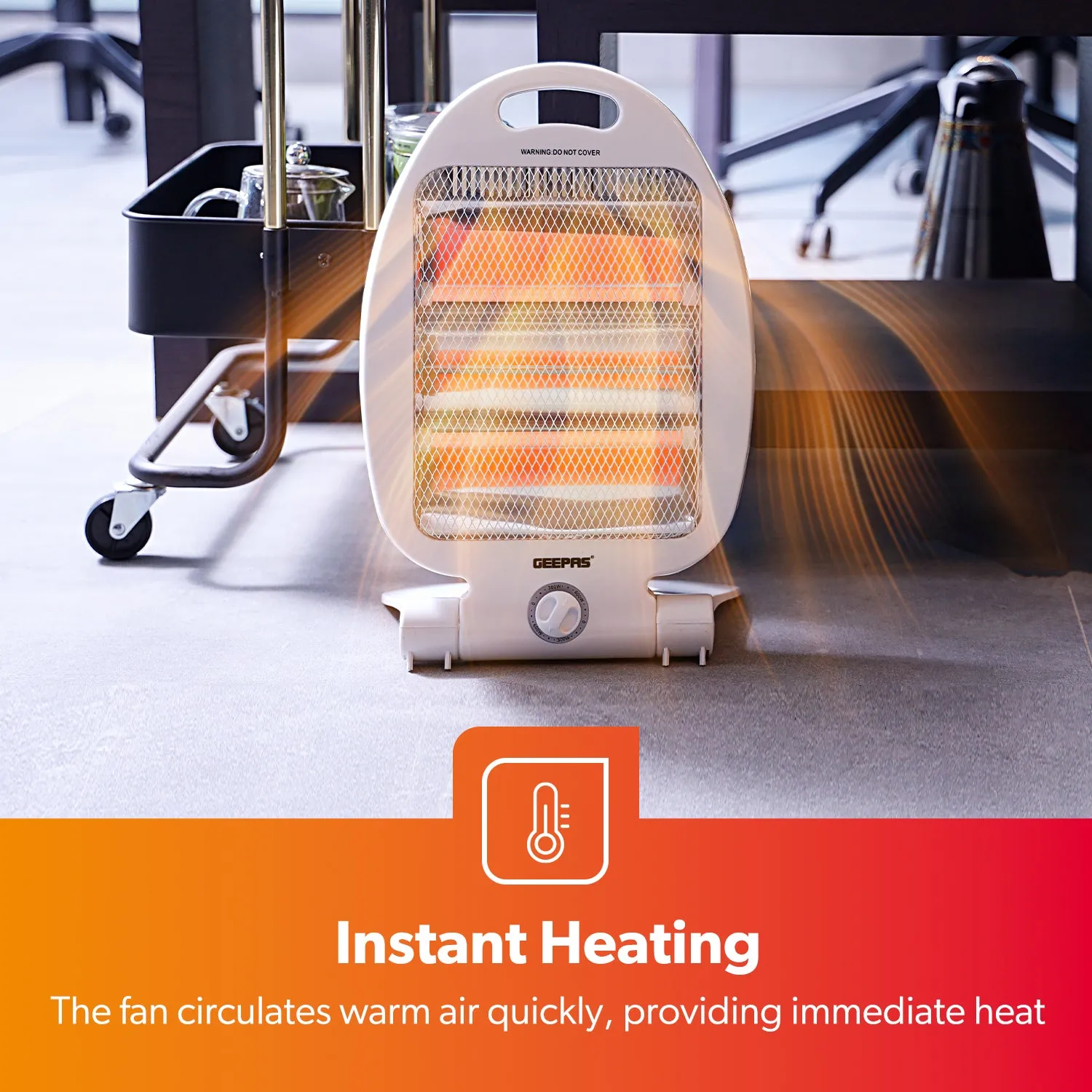 800W Portable Energy Efficient Quartz Halogen Heater