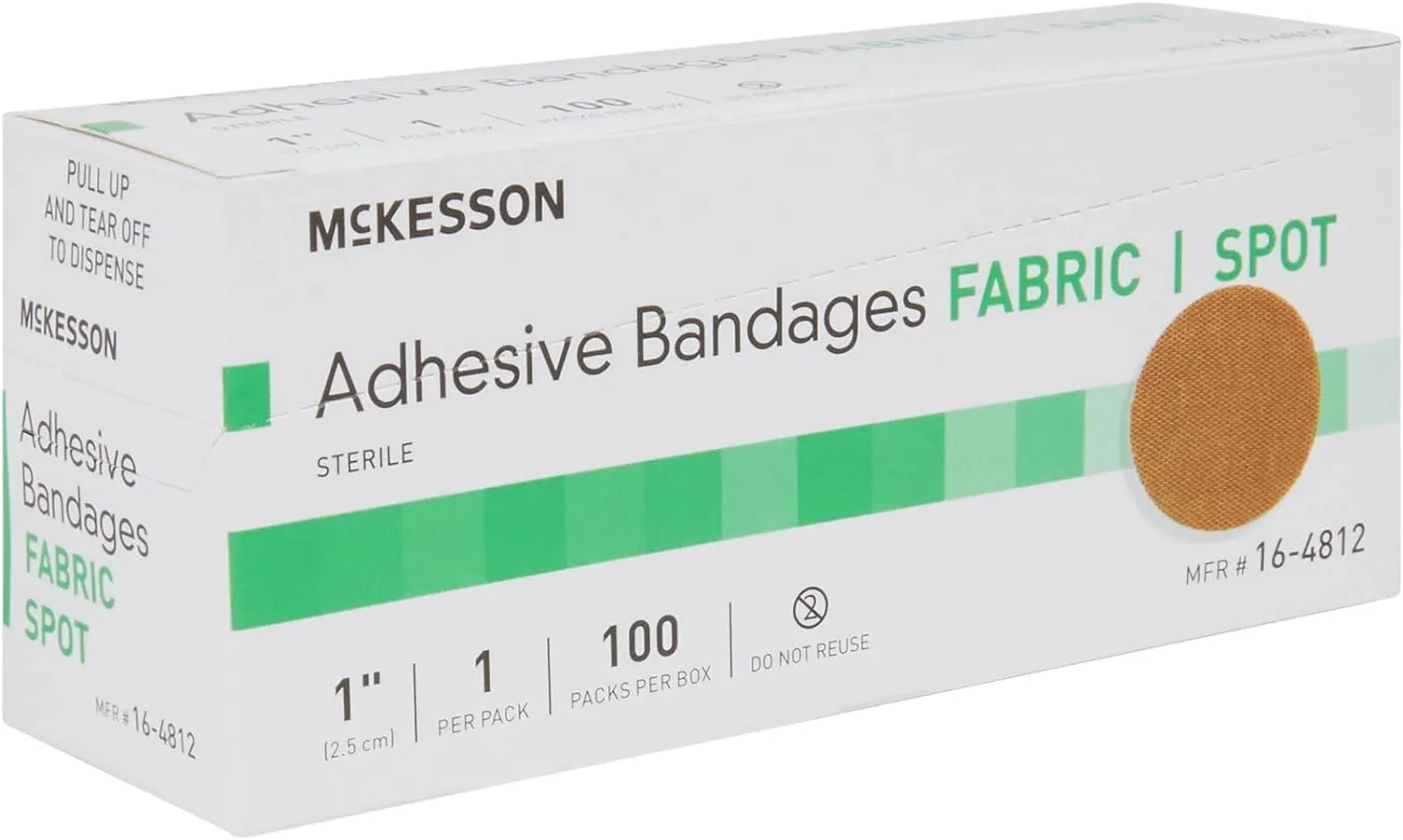 Adhesive Spot Bandage McKesson 1 Inch Fabric Round Tan Sterile