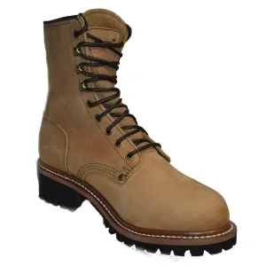 AdTec Men's 9" Waterproof Logger Brown