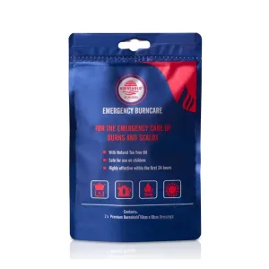 Burnshield Burn Dressing 4" x 4" (10cm x 10cm) - Two-Pack Burn Kit Pouch