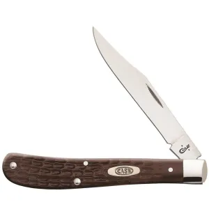 Case 00135 Brown Synthetic Standard Jig Slimline Trapper Knife