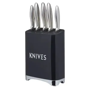 Kitchencraft Lovello 5 Piece Retro Knife Block Set