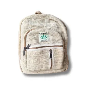 mini natural hemp rucksack