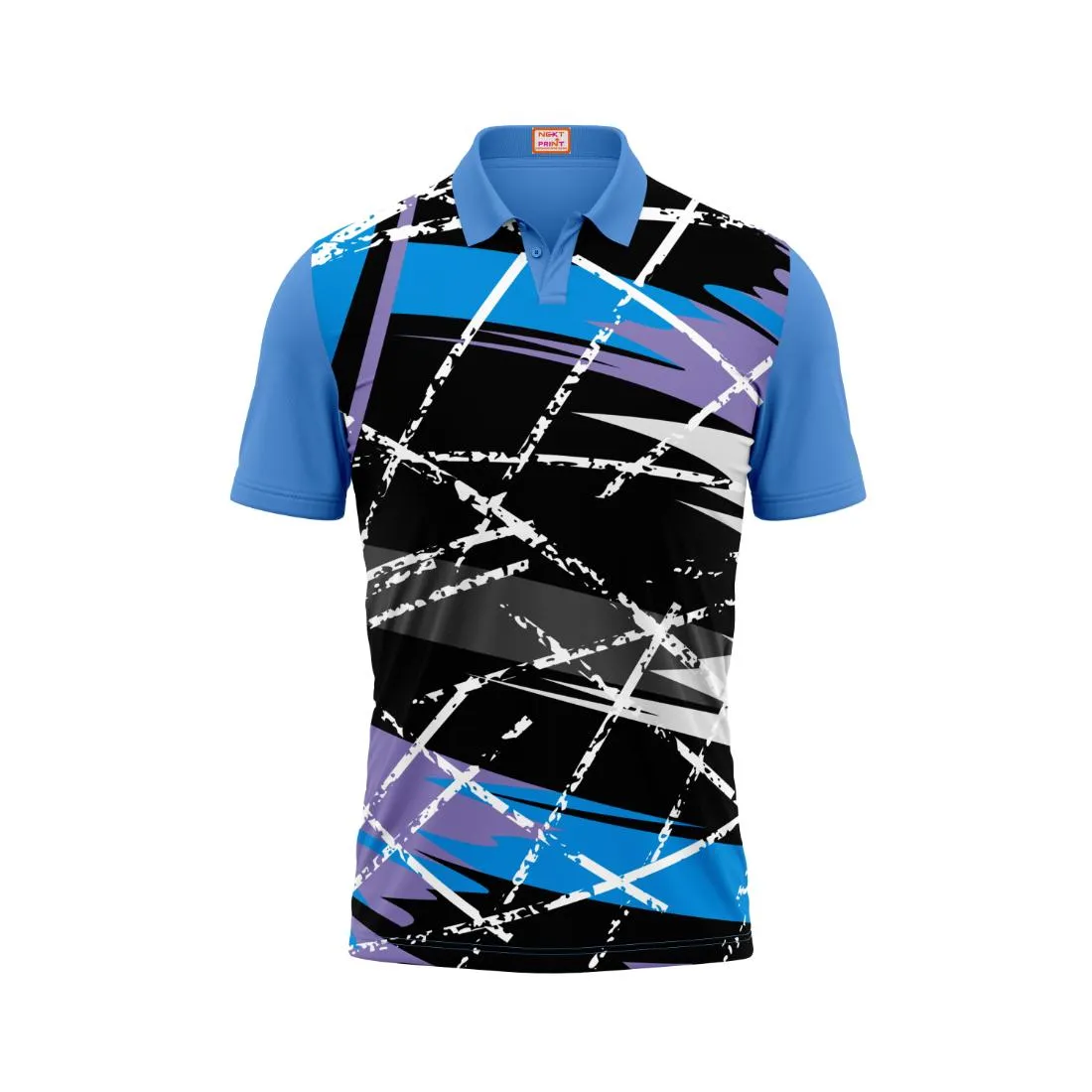 Next Print Customized Polo Neck Skyblue Jersey Design 30