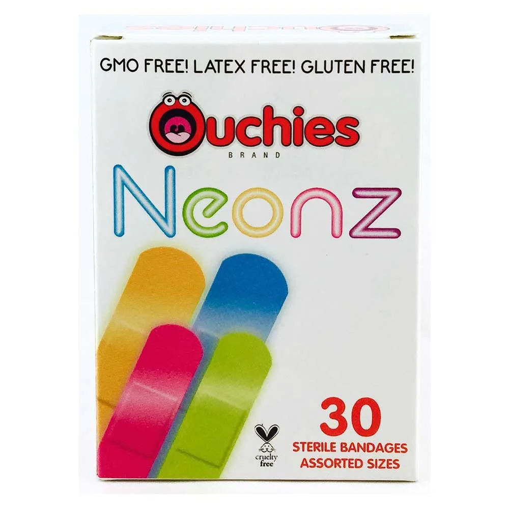 Ouchies Neon Bandages Box of 30