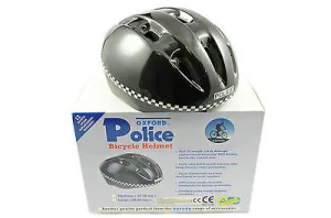 'POLICE'BIKE HELMET 58-62cm LARGE CYCLING HELMET REDUCED PRICE BARGAIN LTD STOCK