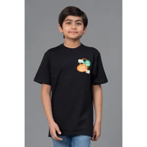 RedTape Kids Unisex T-Shirt- Best in Comfort| Cotton| Black Colour| Round Neck| Casual Look