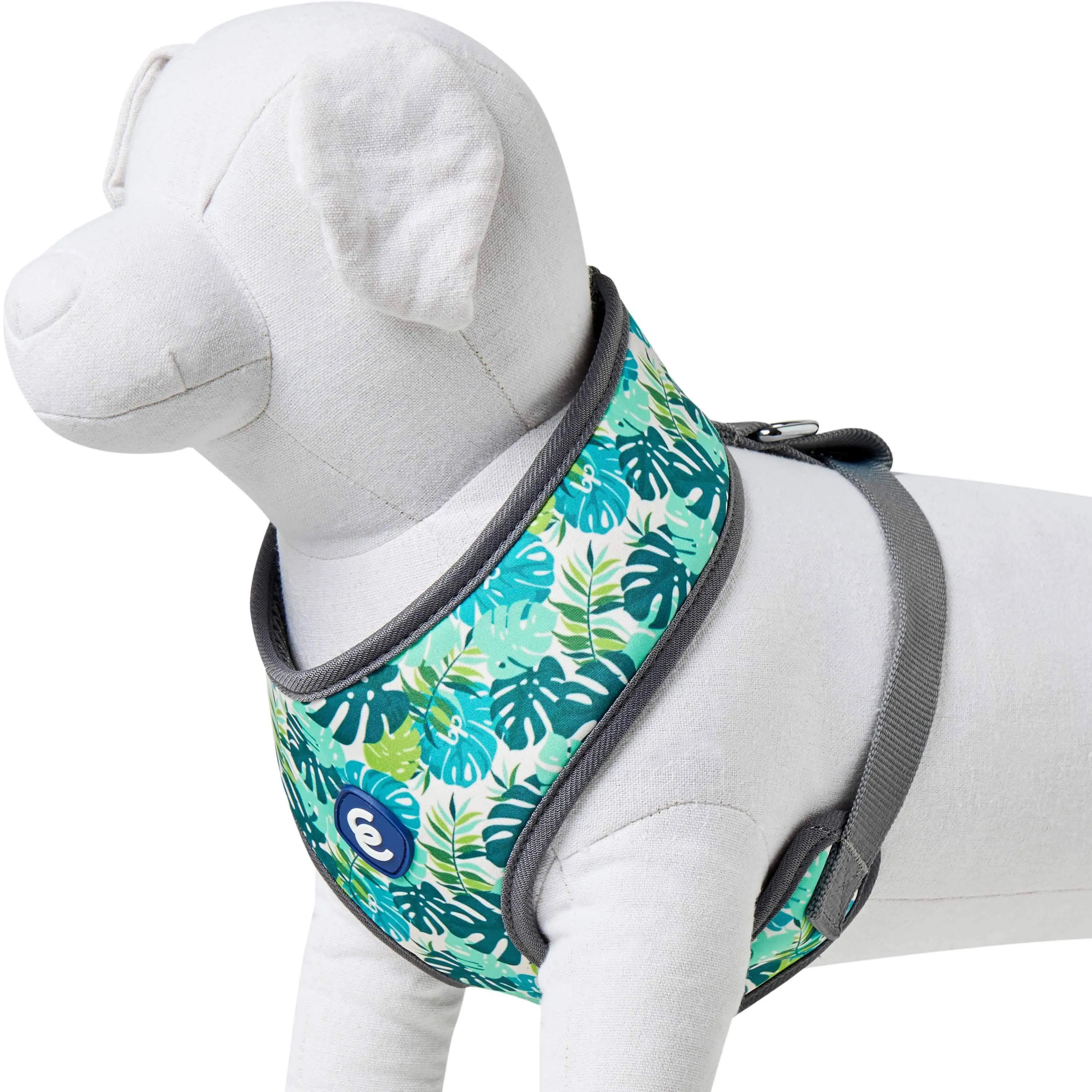 Summer Vacation Tropical Dog Harness Vest, Palm Leaves Hawaiian Harness