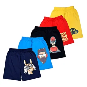 T2F Boy's (BYS-Shorts-S8_Multicolour_2-3 Years)