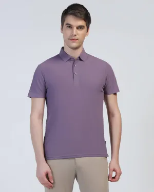 TechPro Polo Mulled Grape Solid T-Shirt - Carol