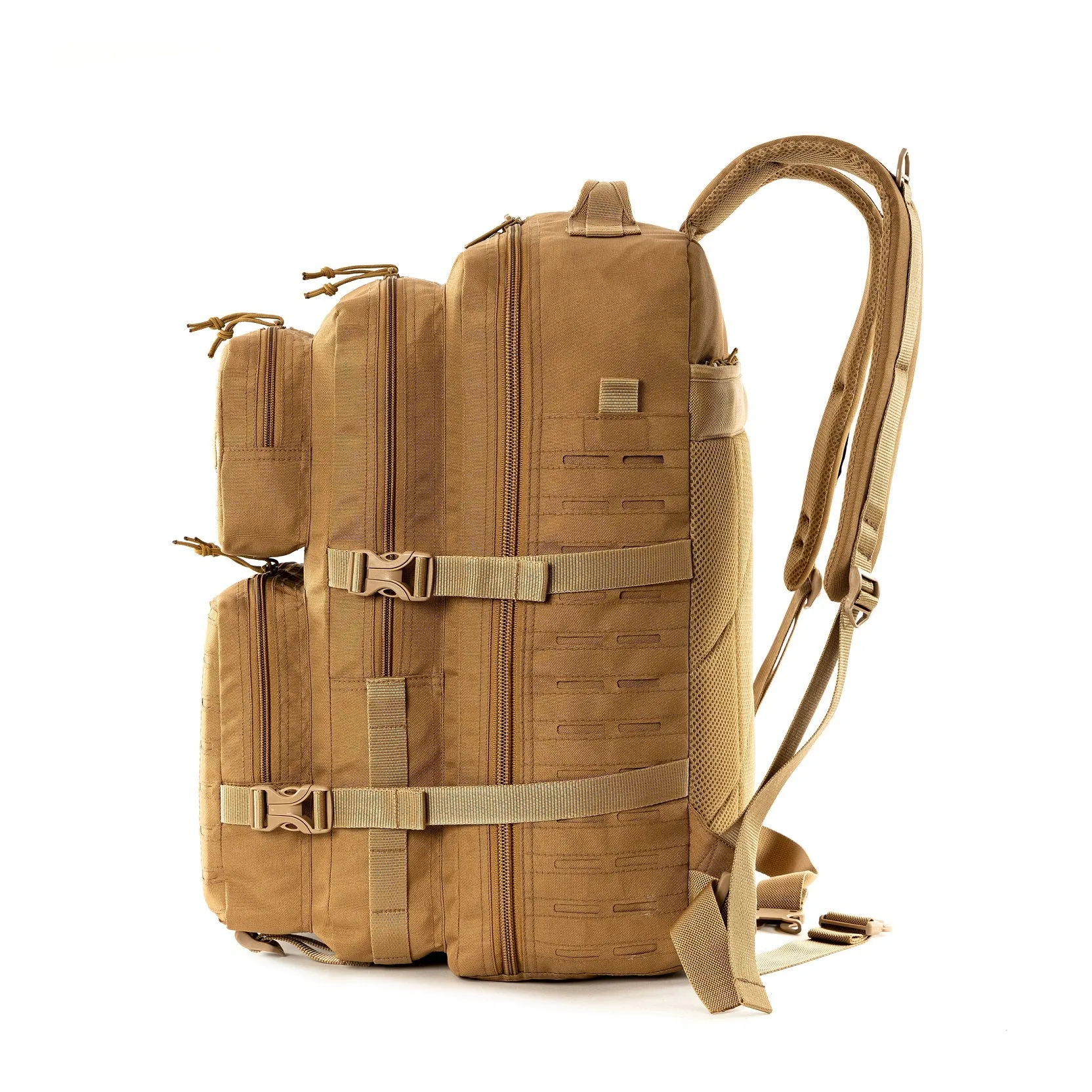 Tripole Force Plus Tactical Army 50 Litre Bag & Backpack with Laser-cut MOLLE - Khaki