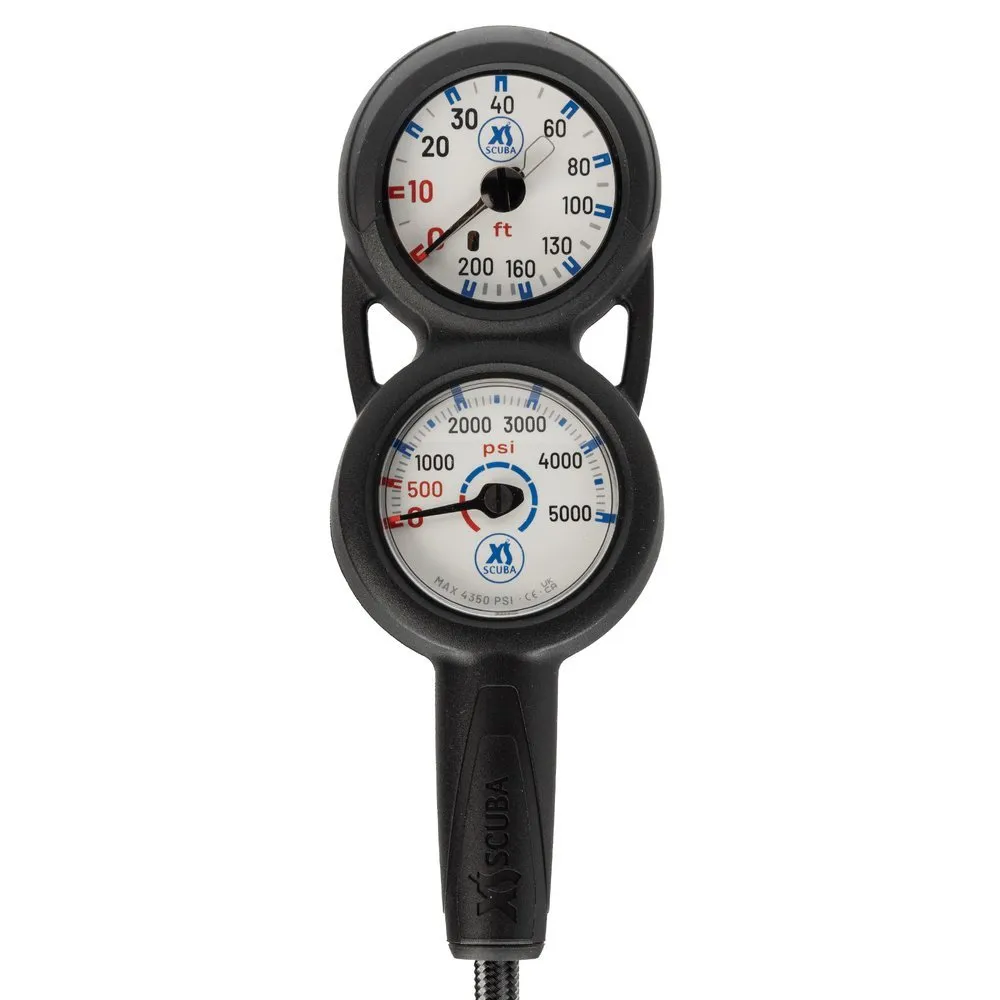 XS Scuba QuikVu Pressure, Depth and Compass Console - Imperial